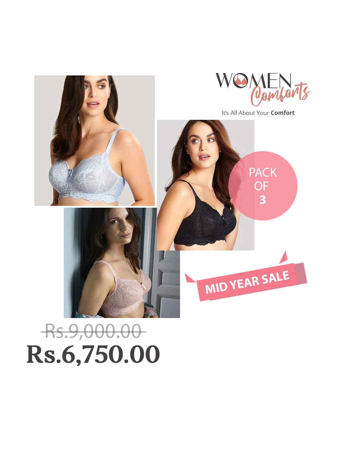 Andorra Soft Blush Push Up Bra - 5077