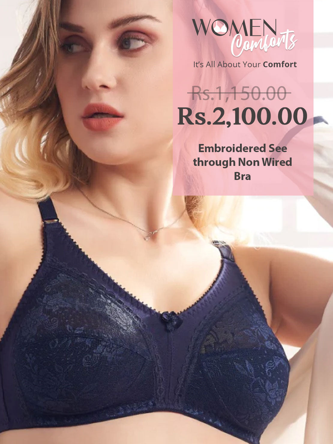 Soft Net Non Wired Non Padded Bra