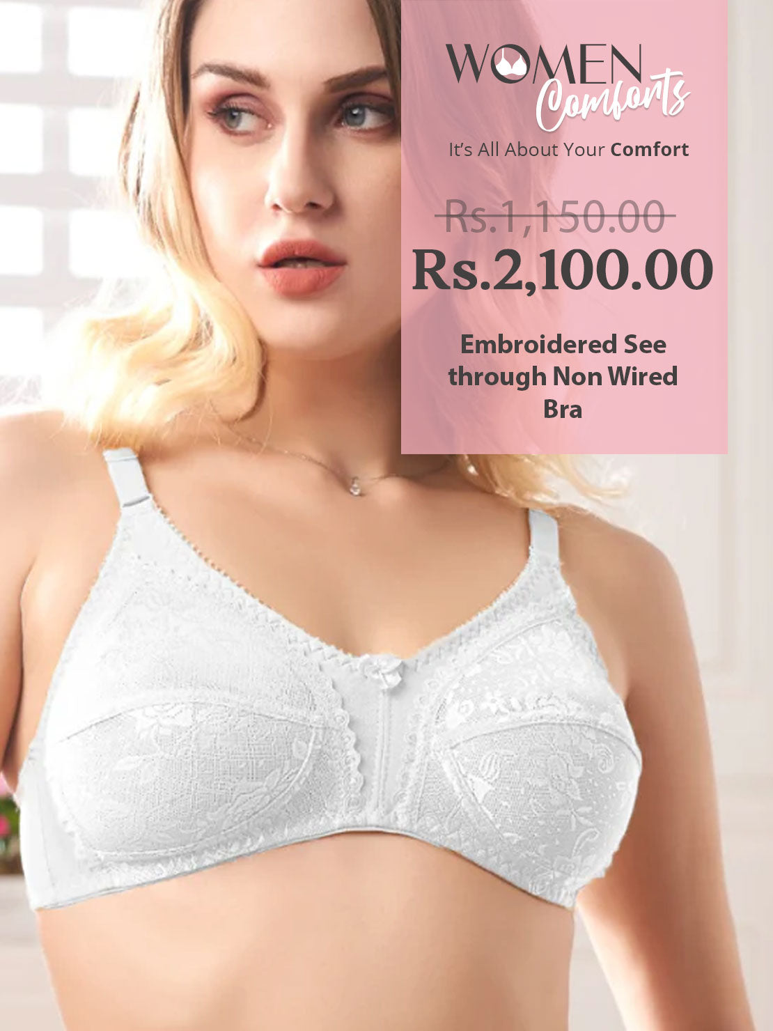 Soft Net Non Wired Non Padded Bra