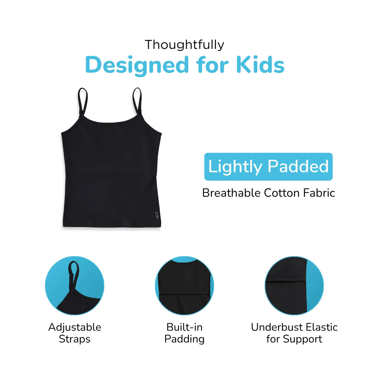Monochrome 2-pack Padded Camisoles Black and Skin