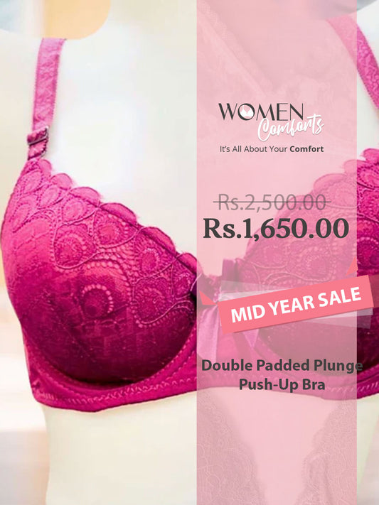 Double Padded Plunge Push-Up Bra - 5046