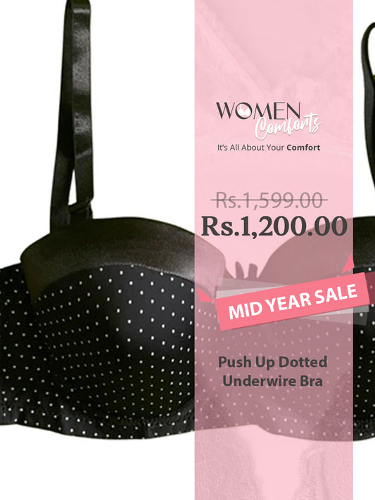 Push Up Dotted Underwire Bra