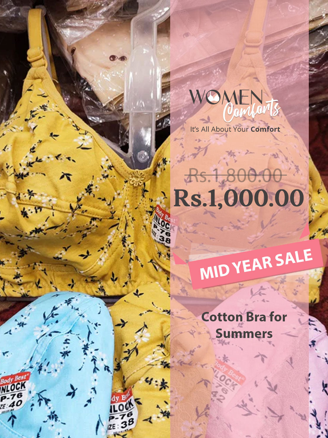 Cotton Bra for Summers