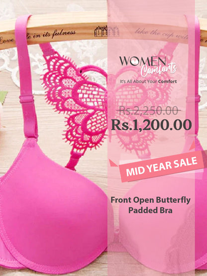 Front Open Butterfly Padded Bra