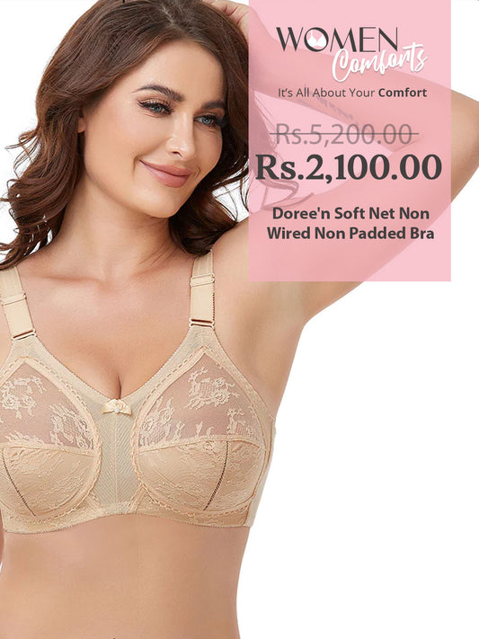 Doree'n Soft Net Non Wired Non Padded Bra
