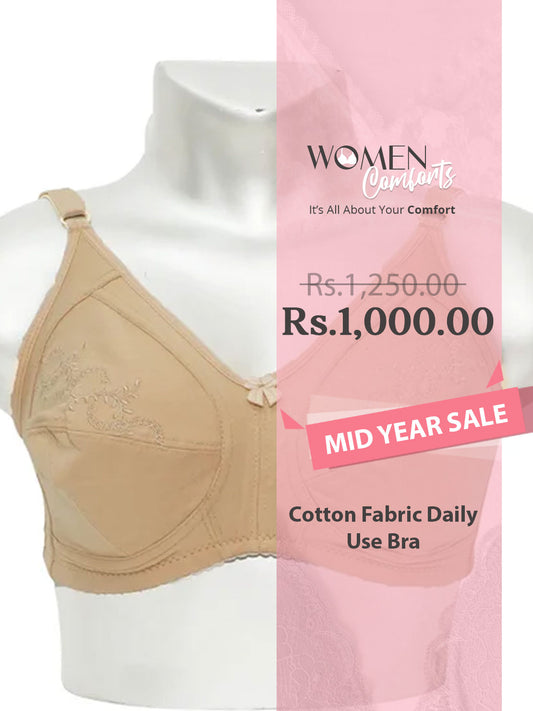 Cotton Fabric Daily Use Bra - E003
