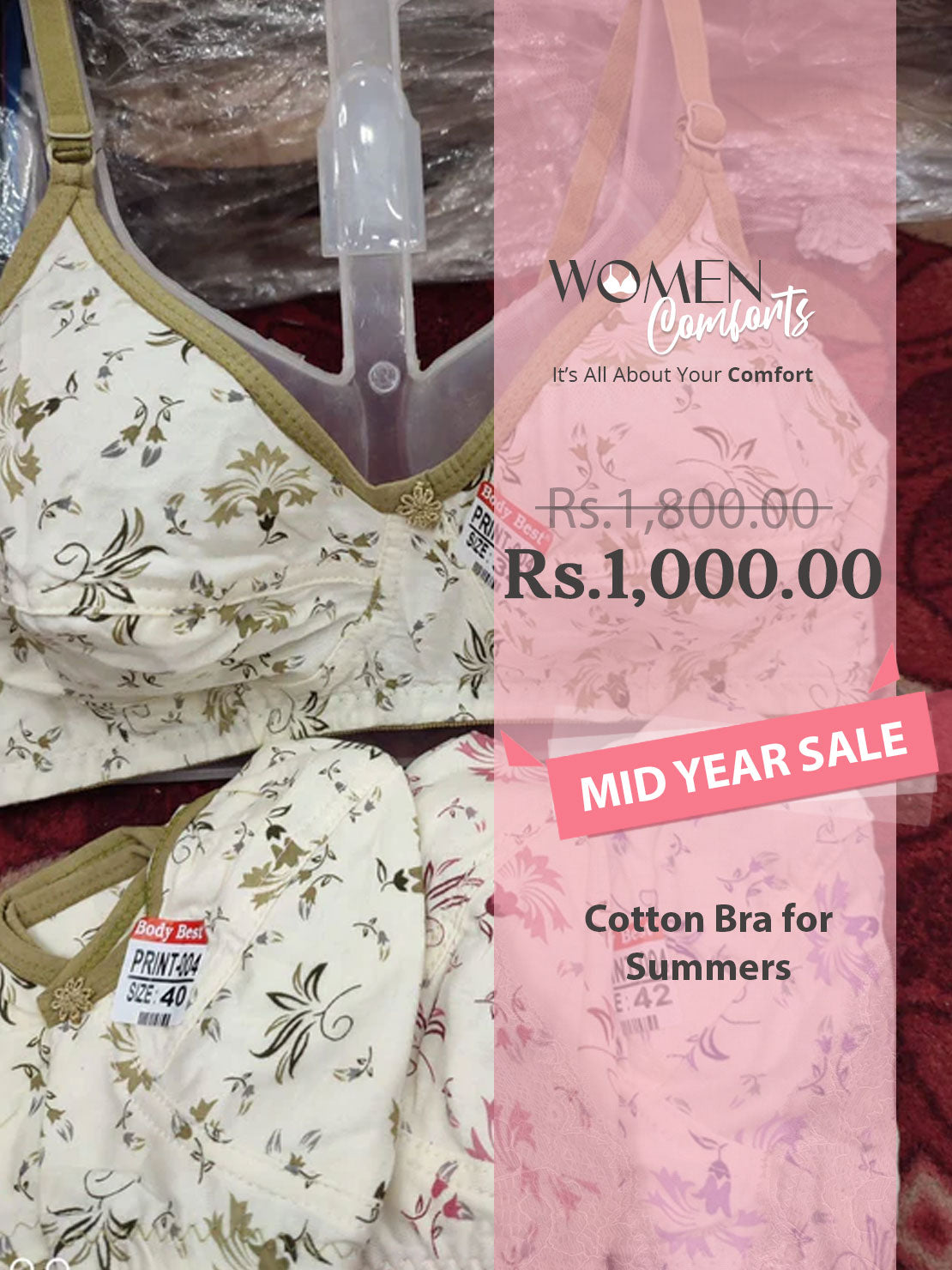 Cotton Bra for Summers