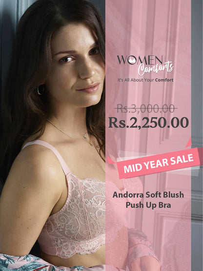 Andorra Soft Blush Push Up Bra - 5077