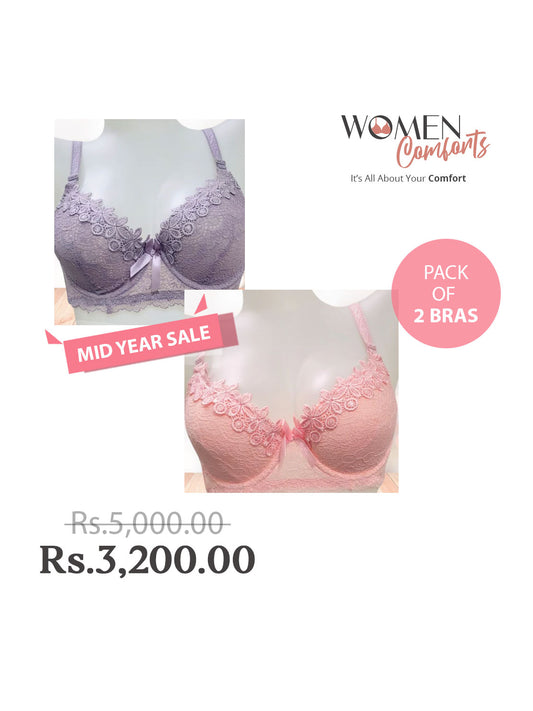 Mollie lace padded plunge bra