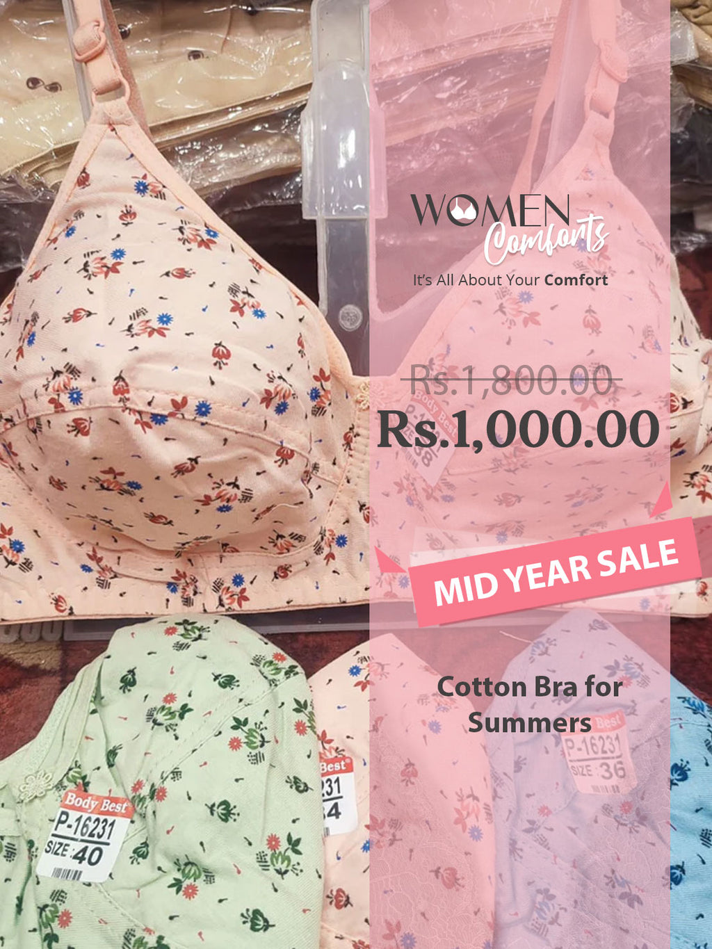 Cotton Bra for Summers