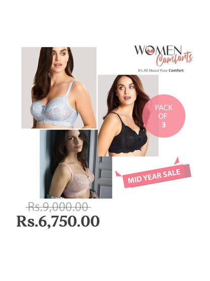 Andorra Soft Blush Push Up Bra - 5077