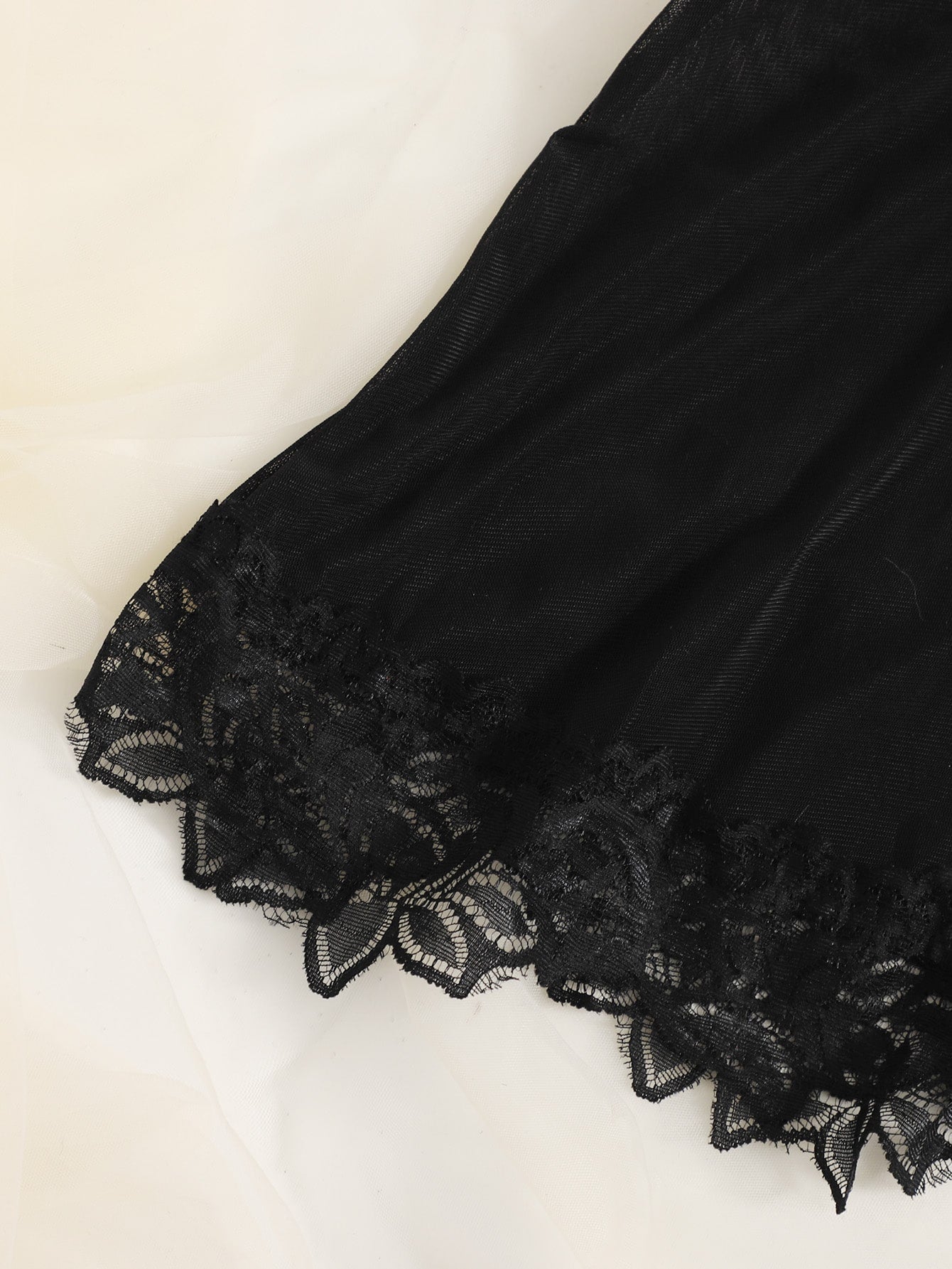 2PC Deep V Floral Lace Nighty - 423