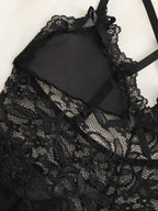 2PC Deep V Floral Lace Nighty - 423