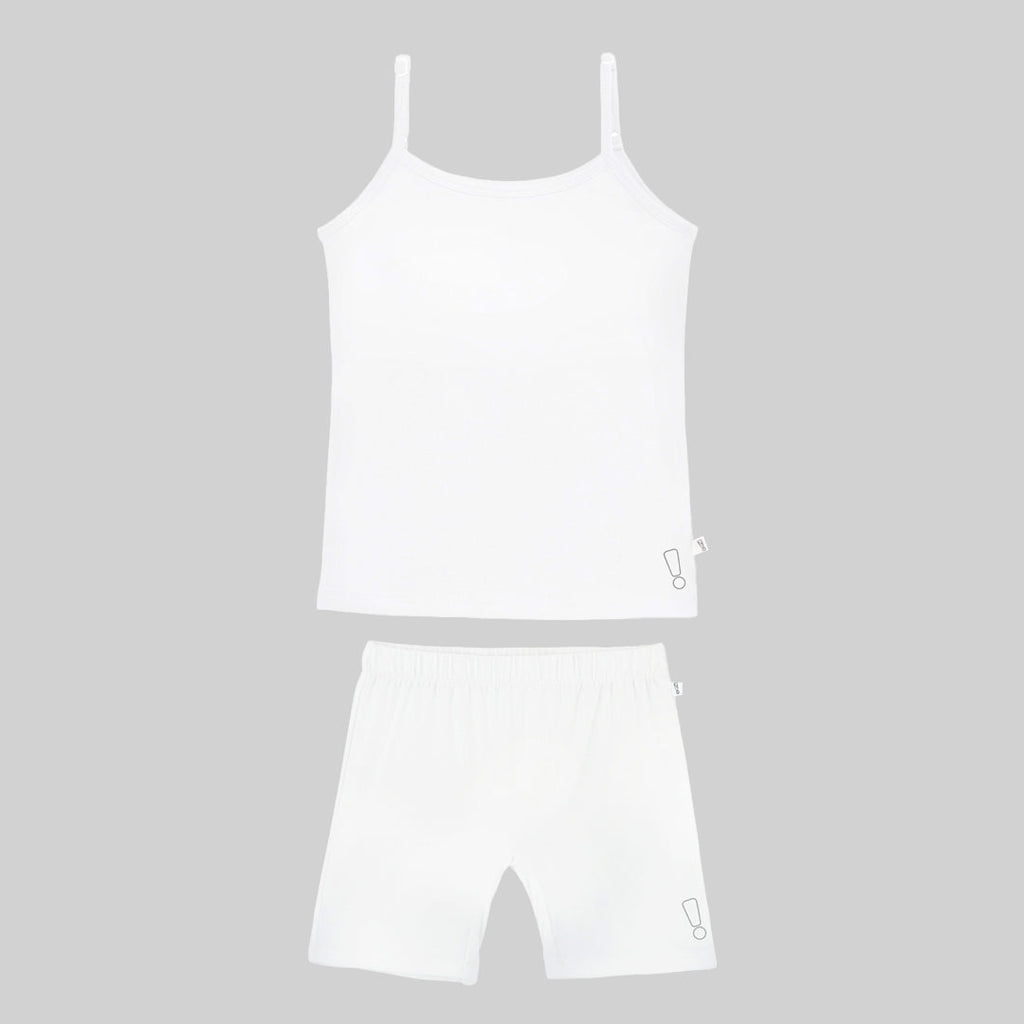 White Inner Shorts & cotton Camisole Set