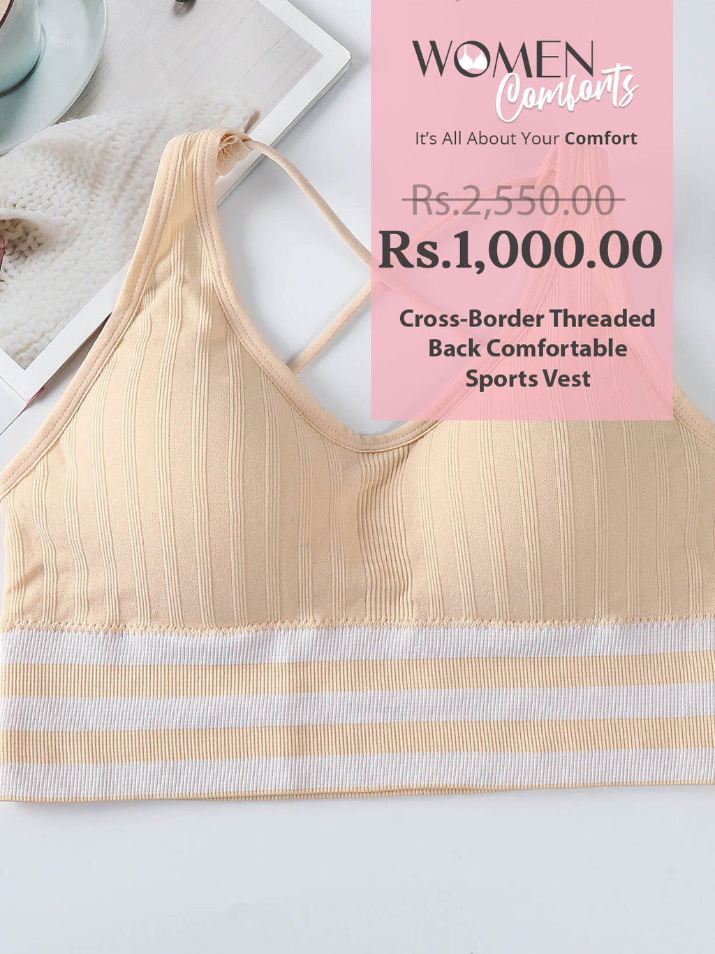 Cross-Border Threaded Back Comfortable Sports Vest