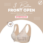 4 Button Front Open Bra