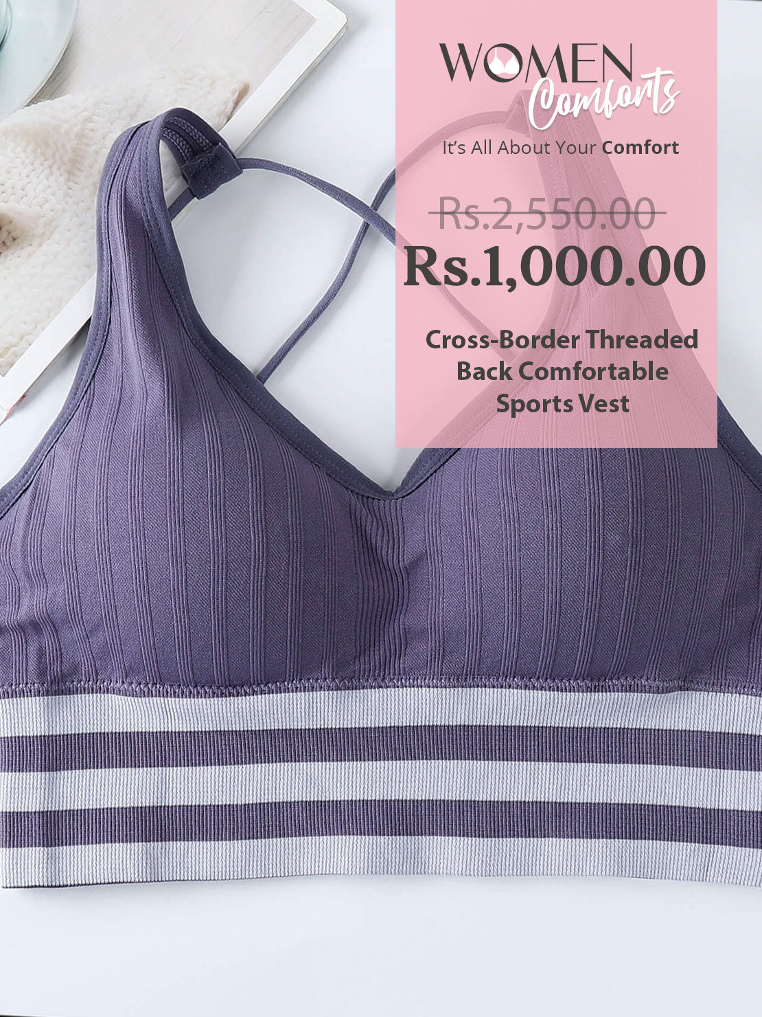 Cross-Border Threaded Back Comfortable Sports Vest