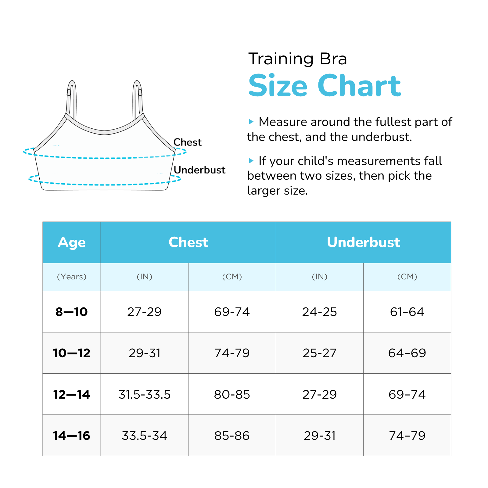 Smiley 3-Pack Training Bras