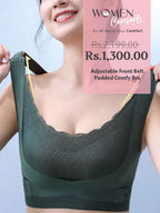 Adjustable Front Belt Padded Comfy Bra