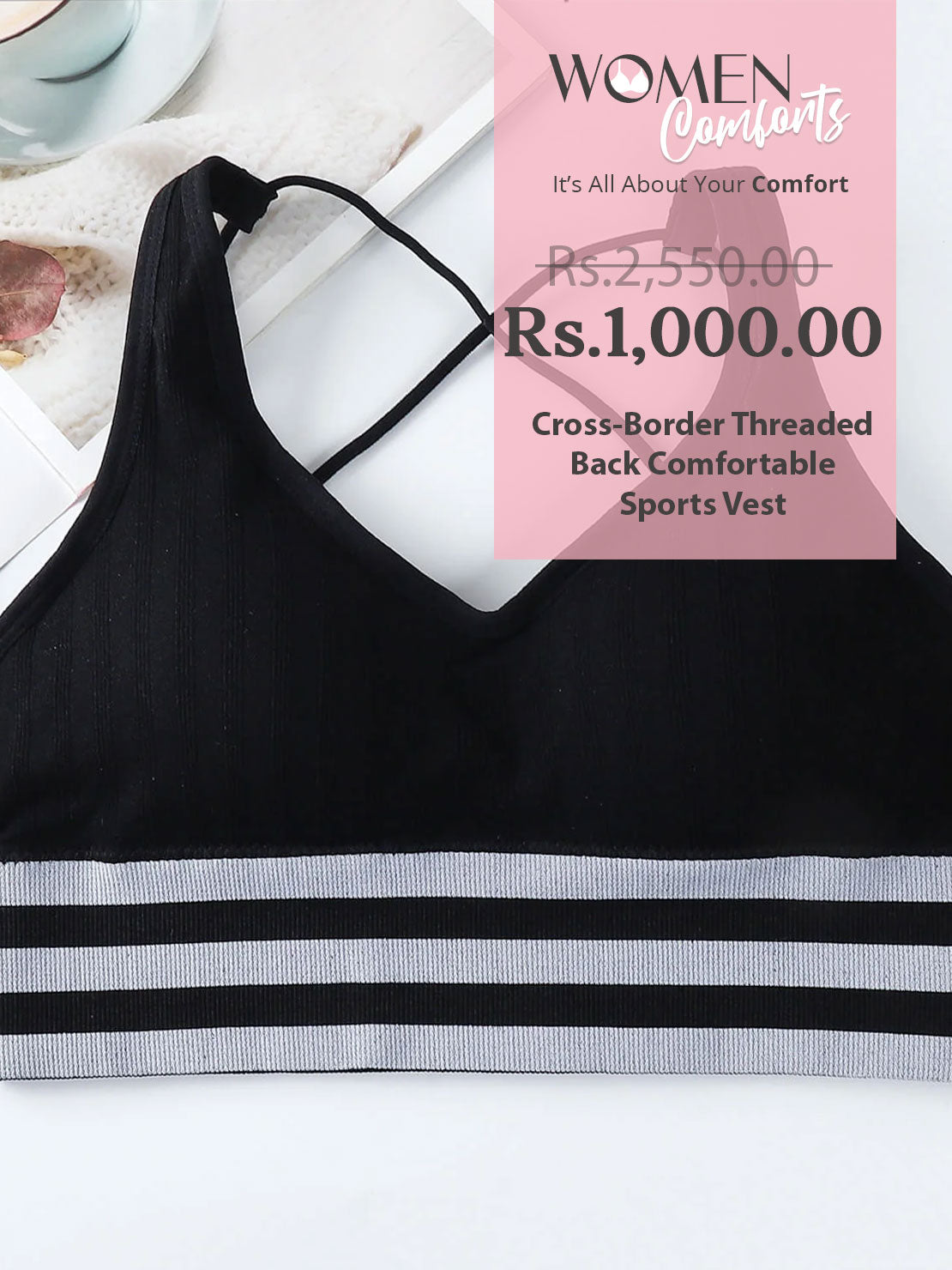 Cross-Border Threaded Back Comfortable Sports Vest