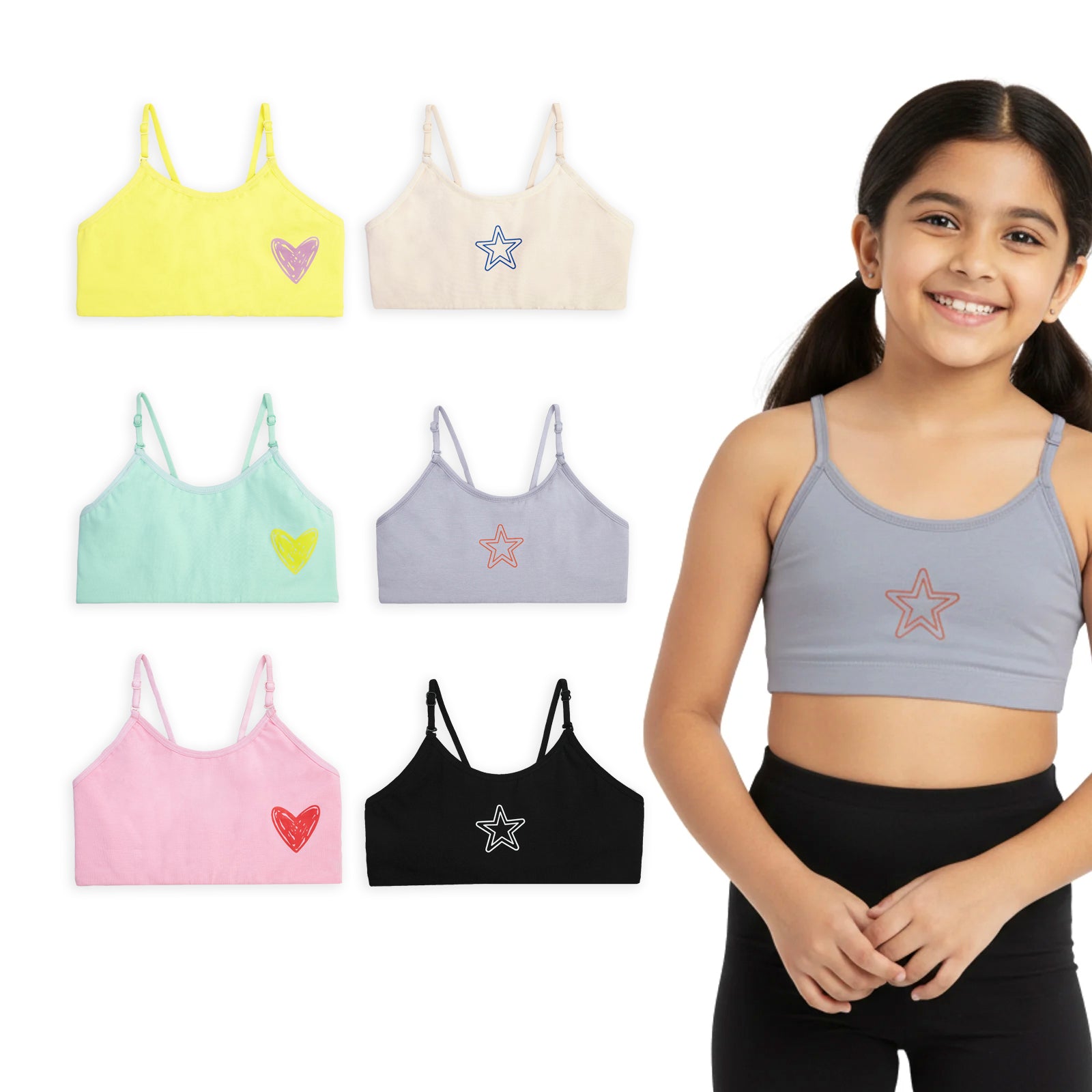 Basic 6-pack Training Bras