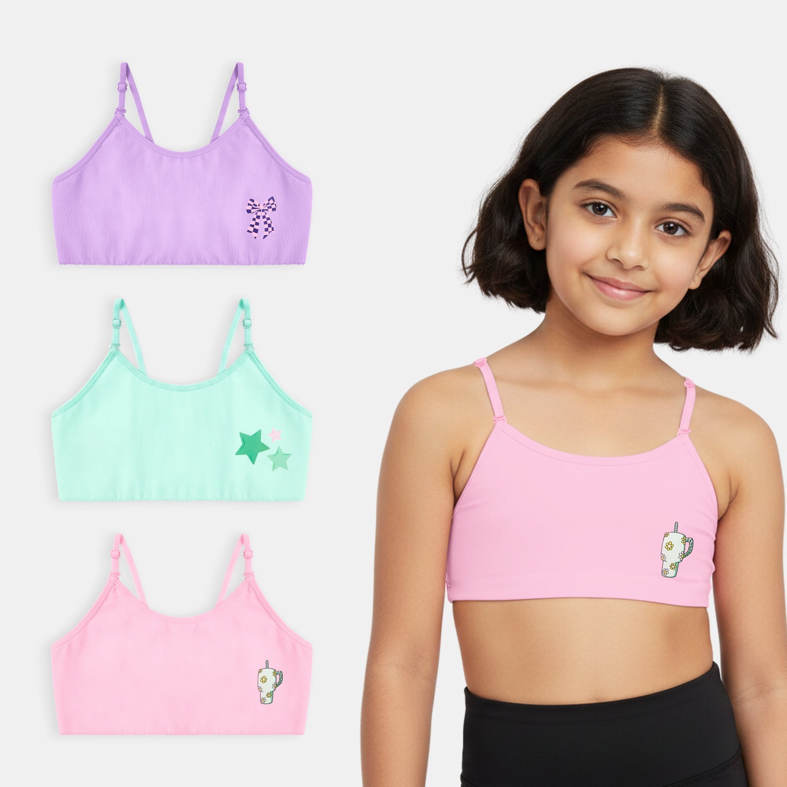 Pastels 3-Pack Training Bra