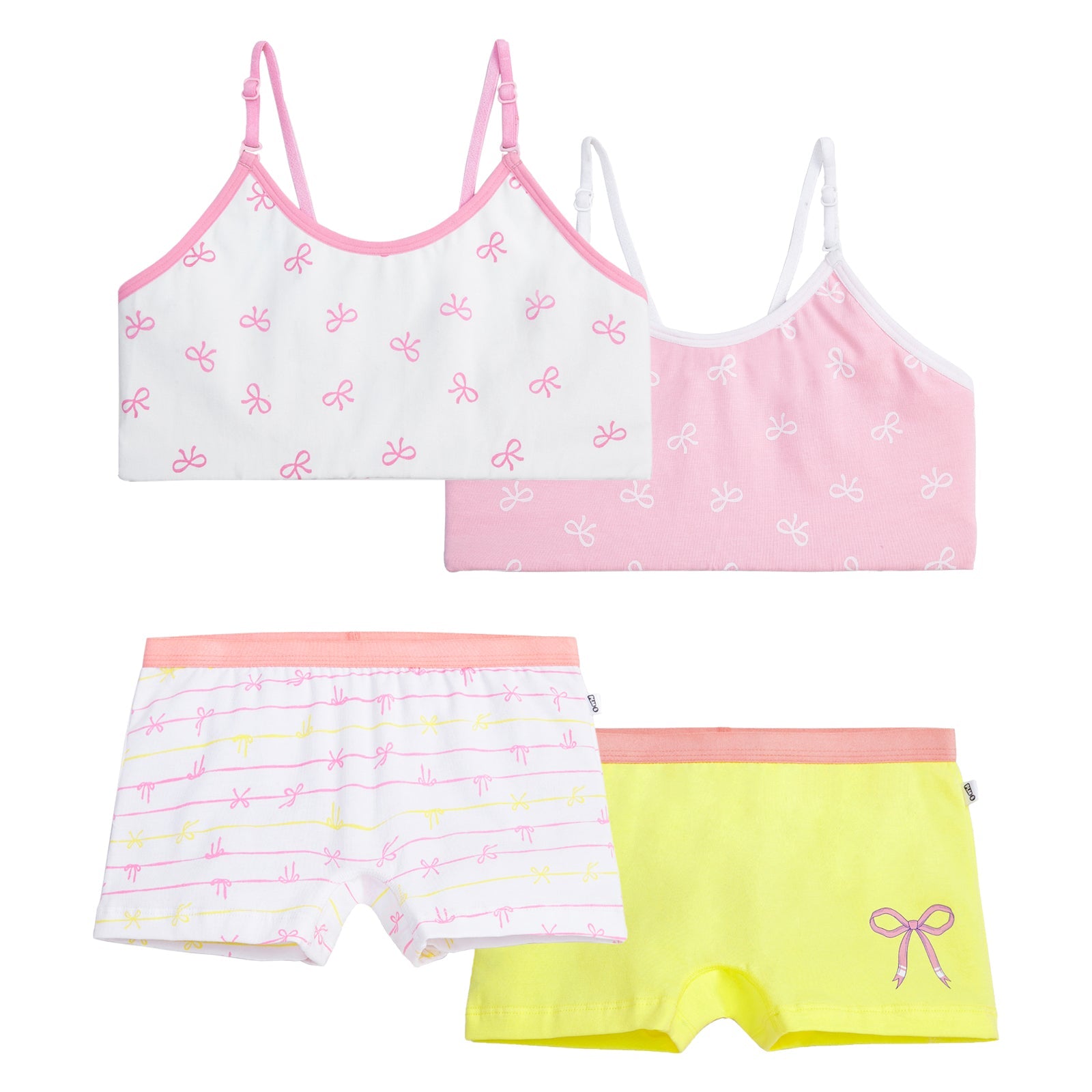 Bows 4-Pack Training Bras & Trunks Set
