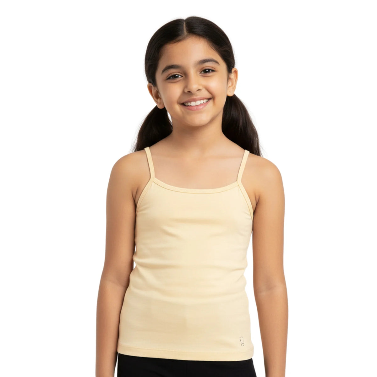 Girls' Padded Camisole – White, Black & Skin