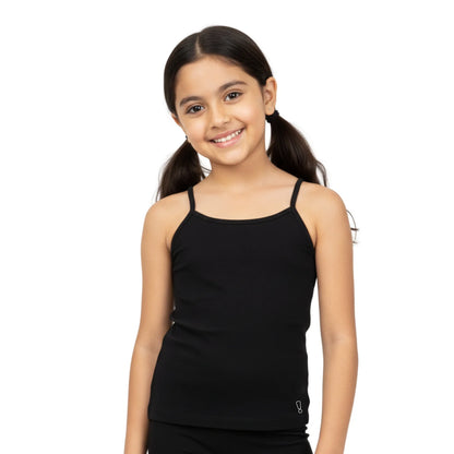Monochrome 2-pack Padded Camisoles Black and Skin