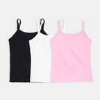 Pink, Black & White 3-Pack cotton  Camsioles