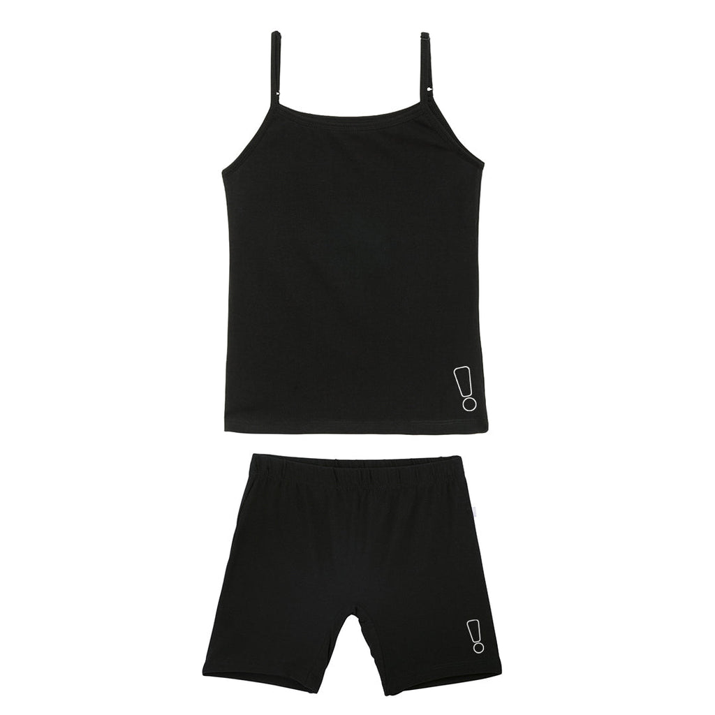 Black Inner Shorts &  Camisole Set