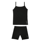 Black Inner Shorts &  Camisole Set