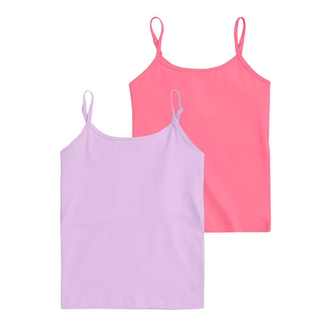 Bubblegum Pink & Lavender 2-Pack cotton Camisoles