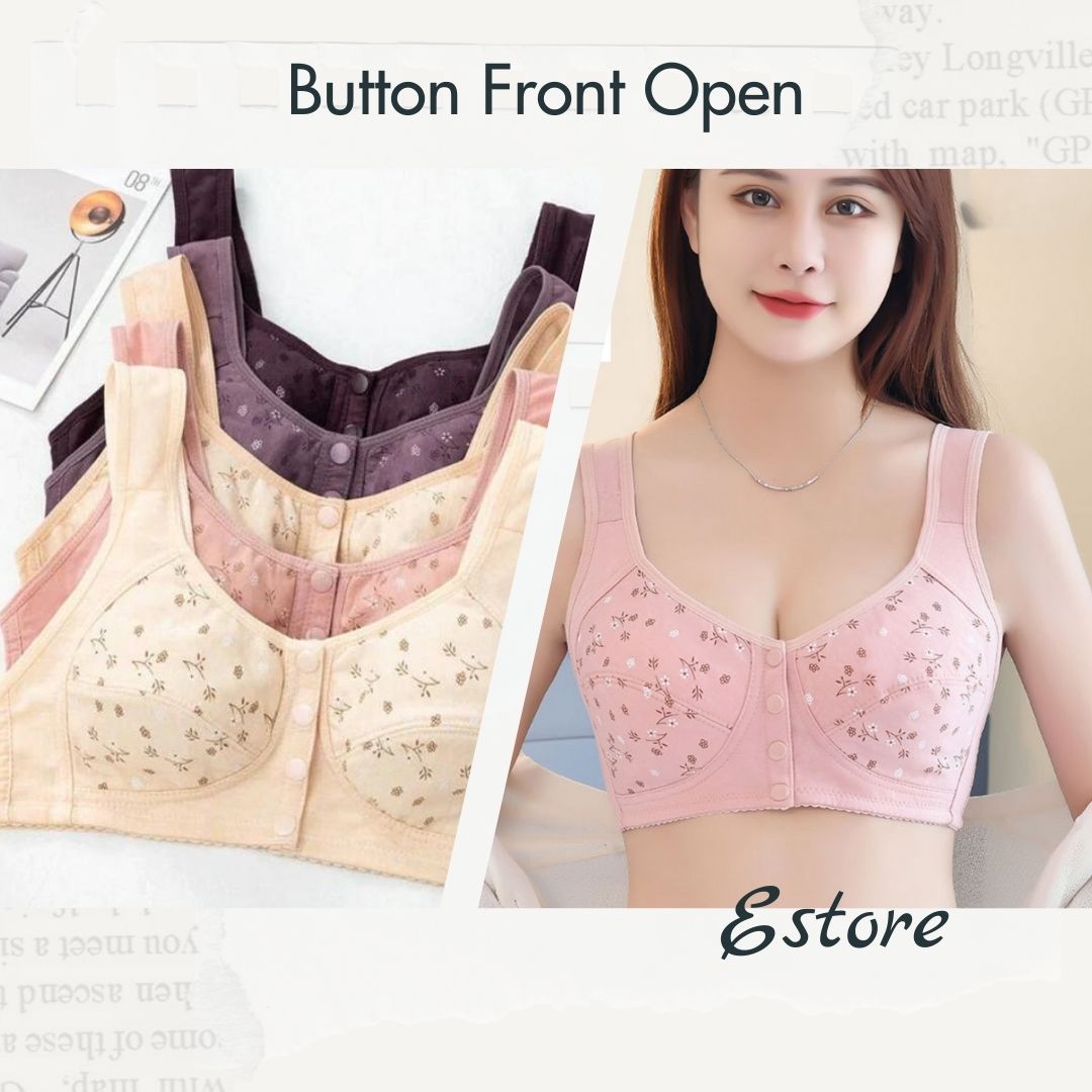 4 Button Front Open Bra