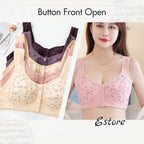 4 Button Front Open Bra