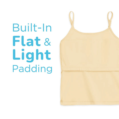 Girls' Padded Camisole – White, Black & Skin