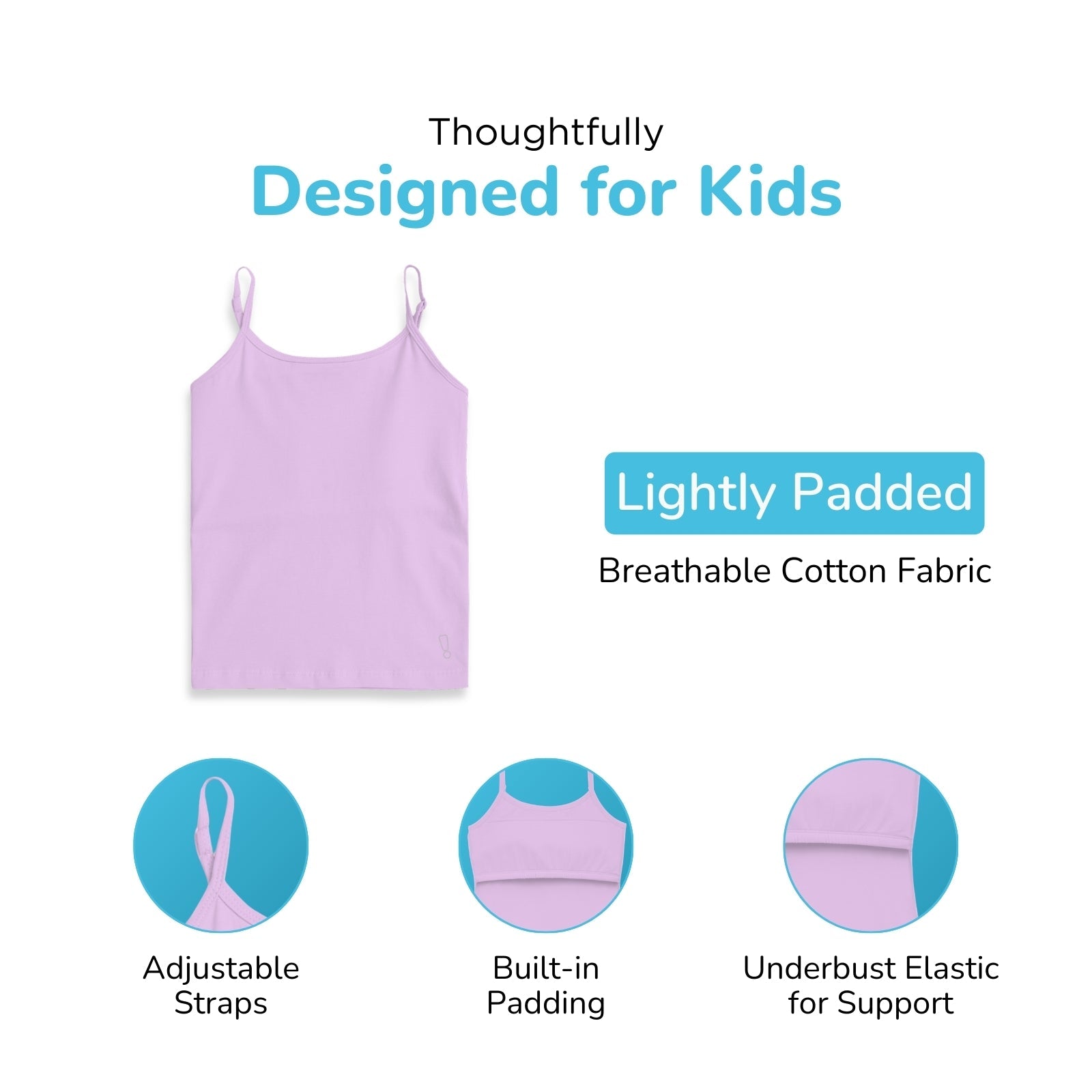 White & Lavender 2-Pack Padded Camisoles